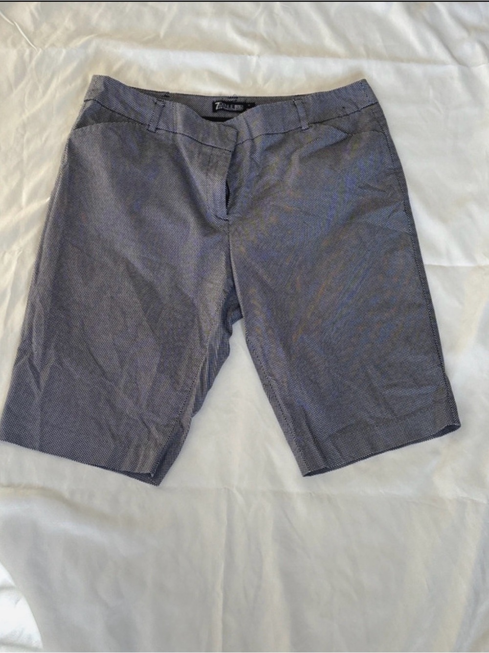 Avenue Black/White Micro-Check Bermuda Shorts